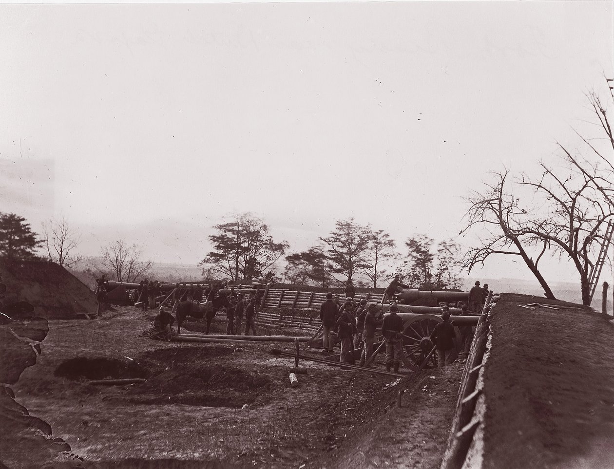 Vicino a Dutch Gap, Virginia. Fort Brady da William Frank Browne