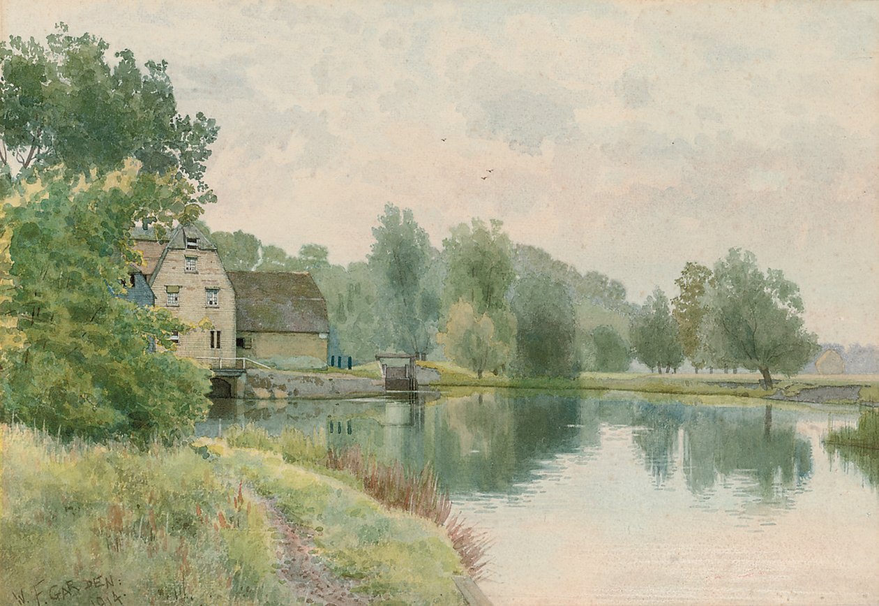 Houghton Mill sul fiume Ouse da William Fraser Garden