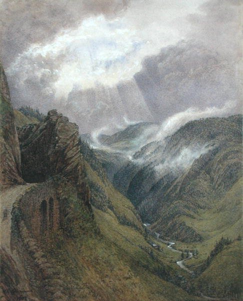 Sulla Vecchia Strada di Ruskin tra Morez e Les Rousses, Jura da William Gersham Collingwood