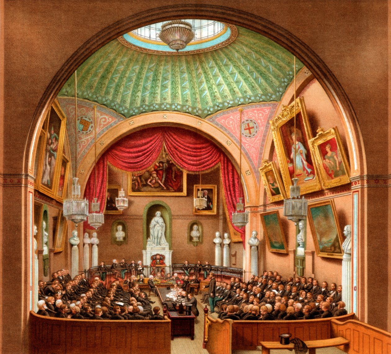 Sala del Consiglio, Guildhall, Città di Londra, 1886 da William Griggs
