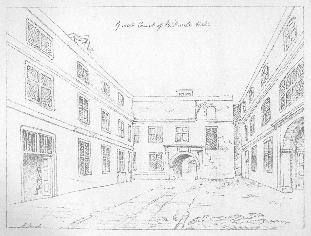 Grande Corte di Blackwell Hall, Città di Londra da William Griggs