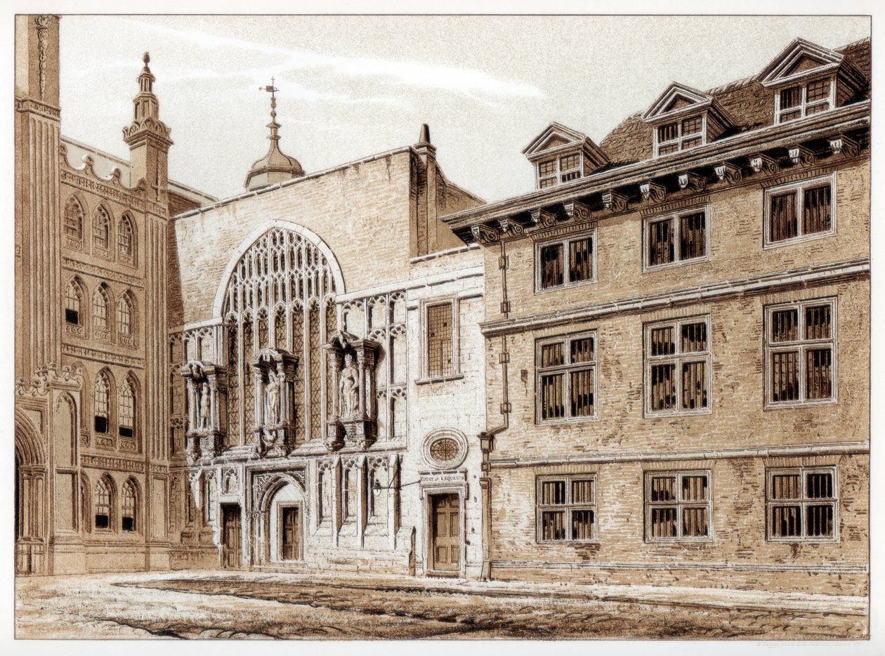 Facciata ovest della Cappella della Guildhall, Città di Londra, 1886 da William Griggs