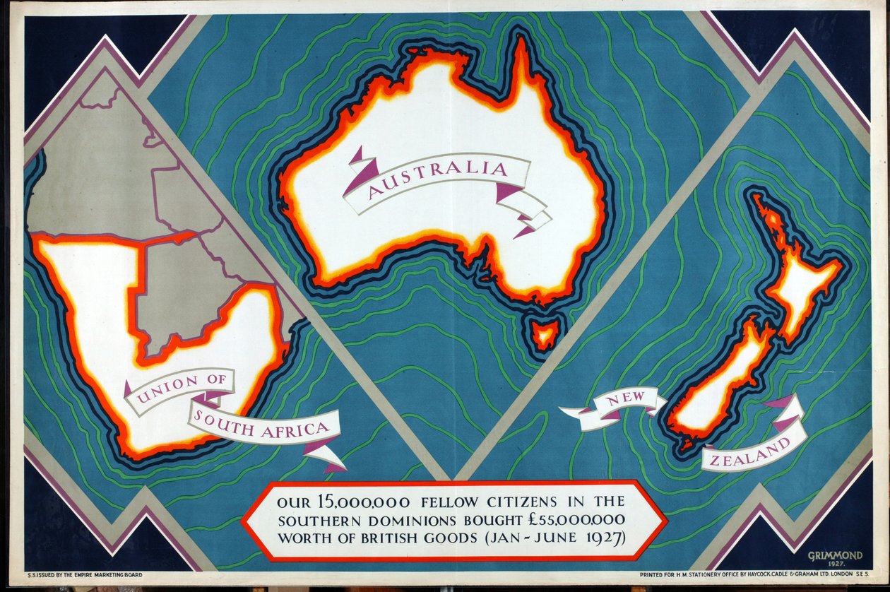 Unione del Sud Africa, Australia, Nuova Zelanda, dalla serie 