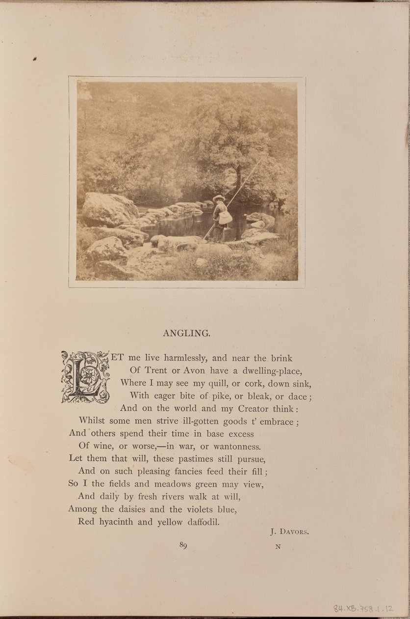 [Un ragazzo con una canna da pesca e una nassa, Inghilterra]. da William Grundy