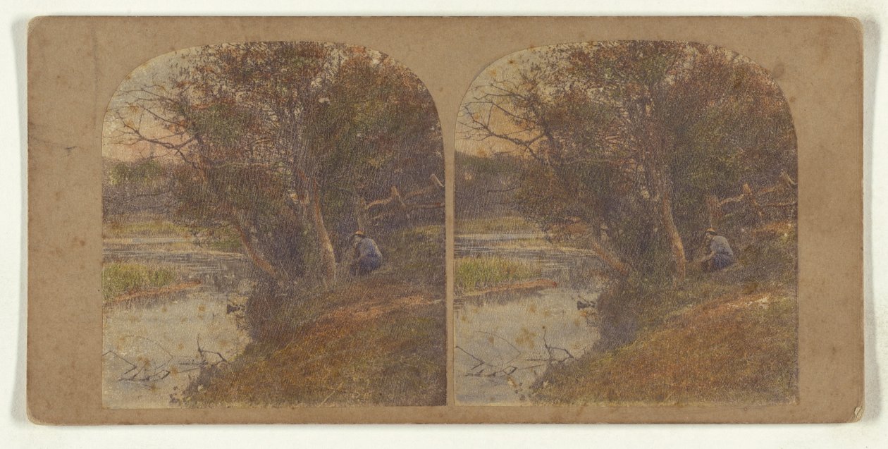 [Uomo pensieroso seduto in riva al fiume] da William Grundy