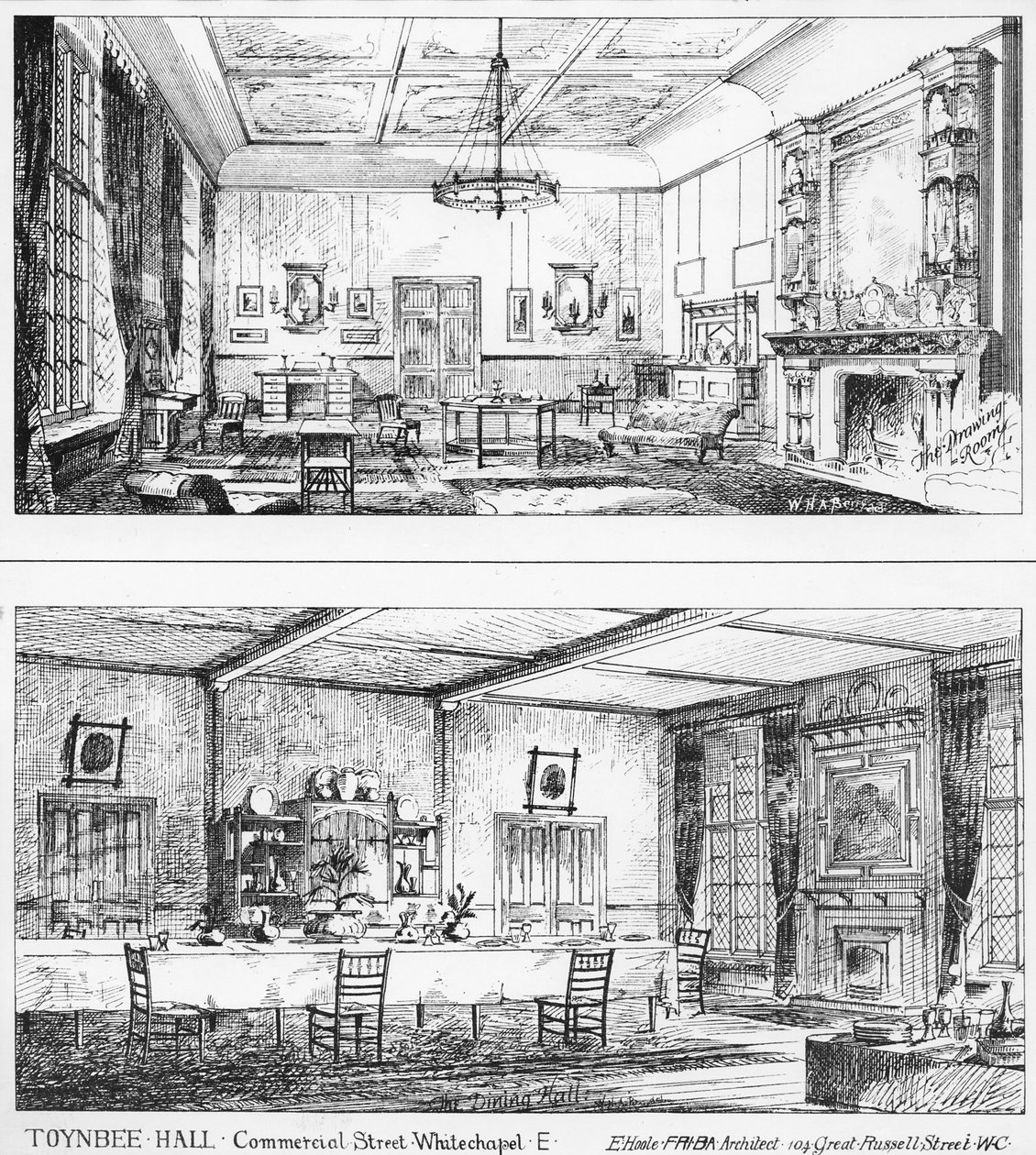 Interno di Toynbee Hall da William H Atkin Berry