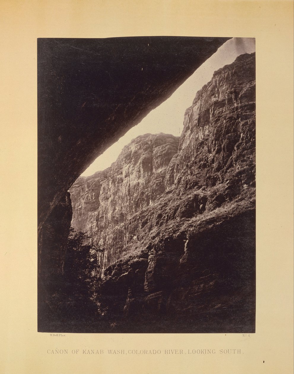 Cañon di Kanab Wash, Fiume Colorado, Guardando a Sud da William H. Bell