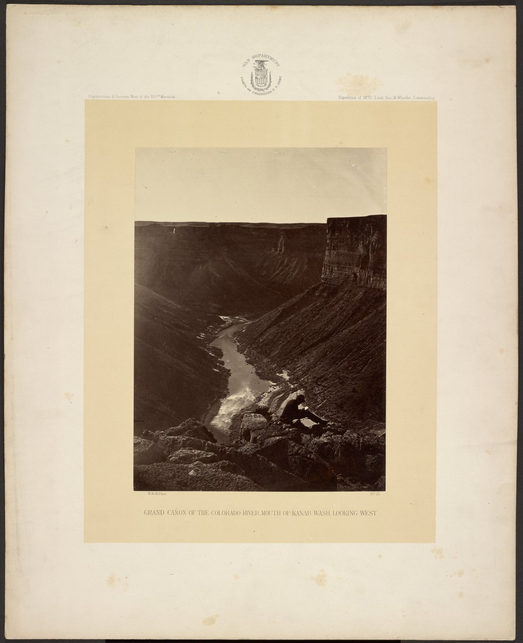 Grand Cañon del fiume Colorado, foce del Kanab Wash, sguardo verso ovest da William H. Bell