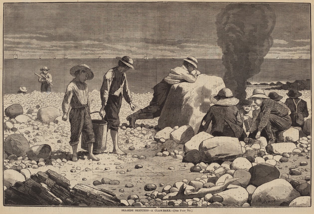 Schizzi sul mare - Una festa di vongole da William H. Redding after Winslow Homer