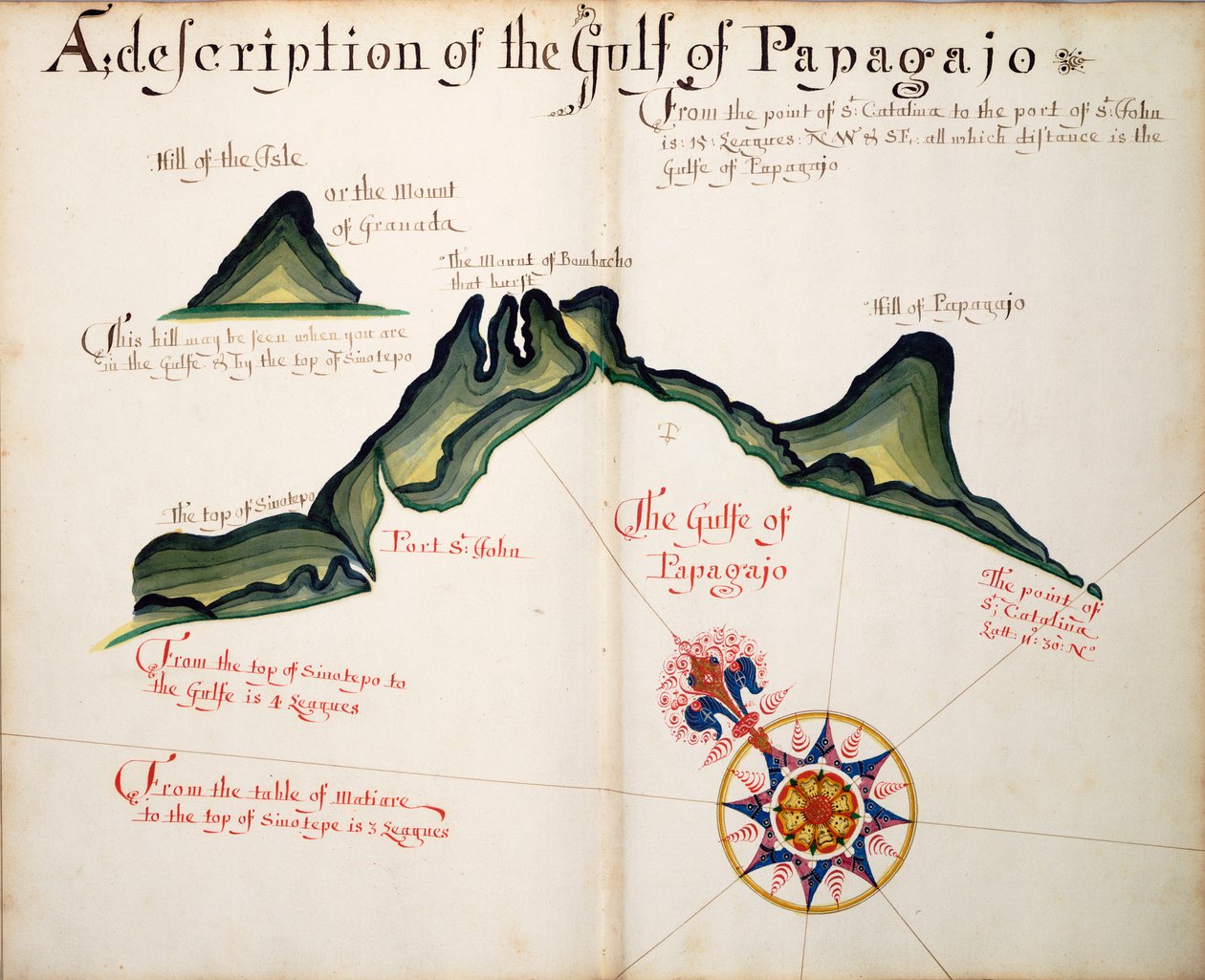 Descrizione del Golfo di Papagajo da William Hack