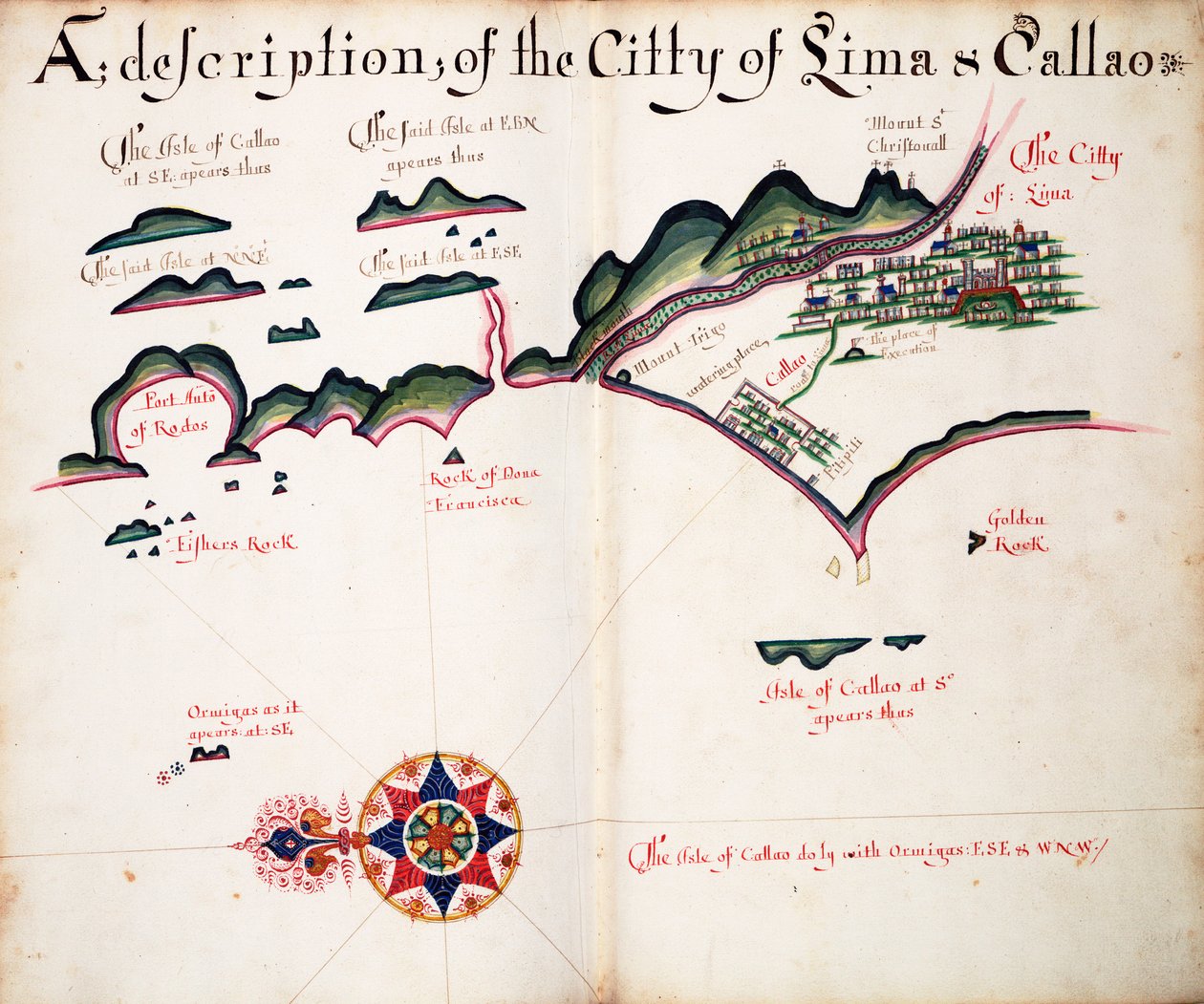 Mappa di Lima e Callao da William Hack