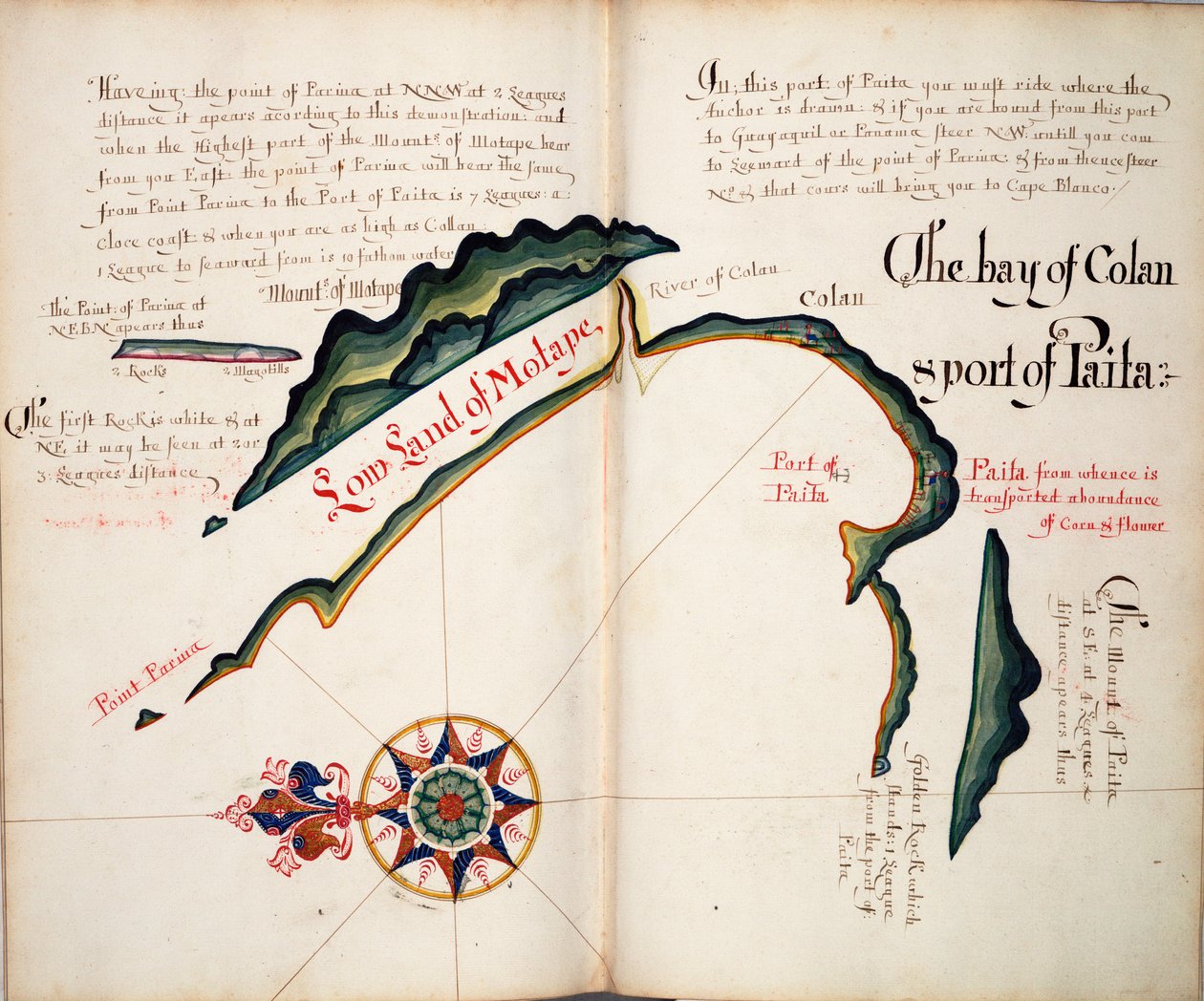 La baia di Colan e il porto di Paita da William Hack