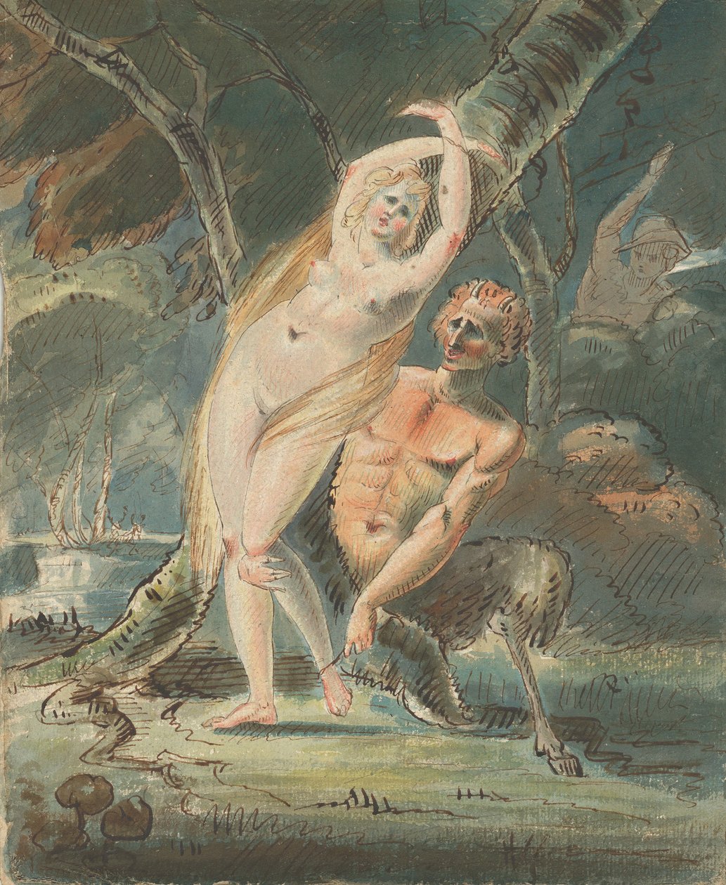 Amimone con un satiro lascivo, 1770-80 da William Hamilton