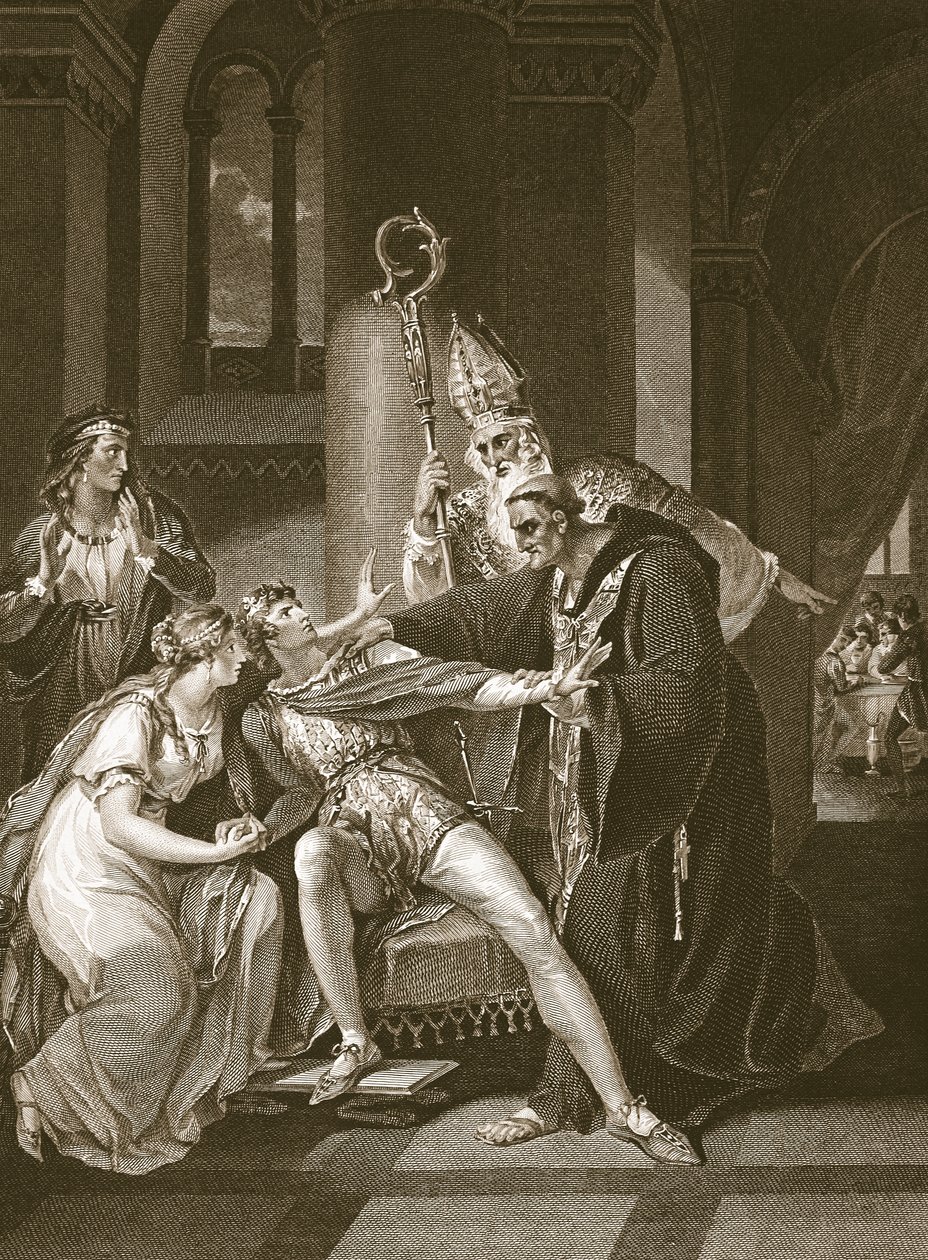 Edwy ed Elgiva, inciso da Isaac Taylor, illustrazione da 