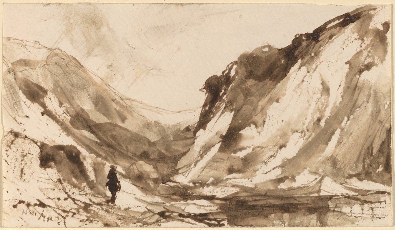Valle Profonda in Paesaggio Montuoso da William Hart