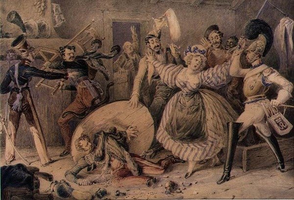 Rissa in una locanda, c.1830 da William Heath