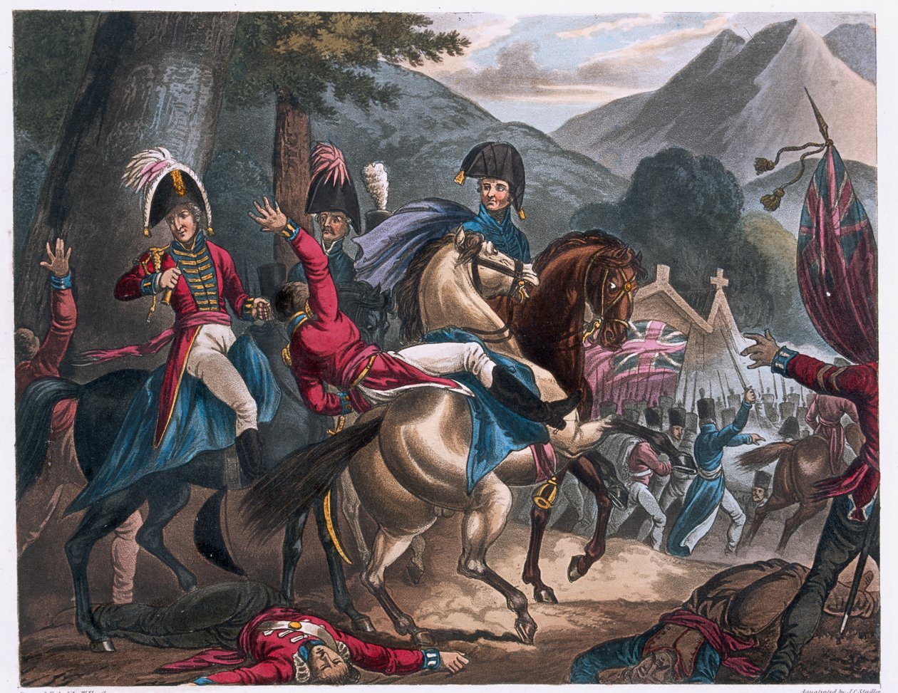 Battaglia vicino al villaggio di Sorauren, 1813 da William Heath