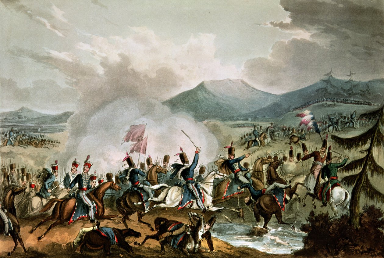 Battaglia di Morales, 2 giugno 1813, inciso da Thomas Sutherland da William Heath