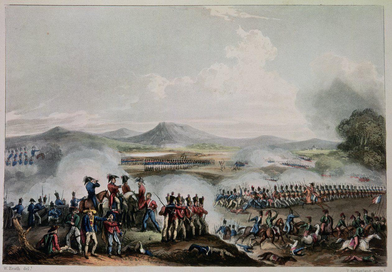 Battaglia di Talavera, 28 luglio 1809, inciso da Thomas Sutherland (b.c.1785) da William Heath