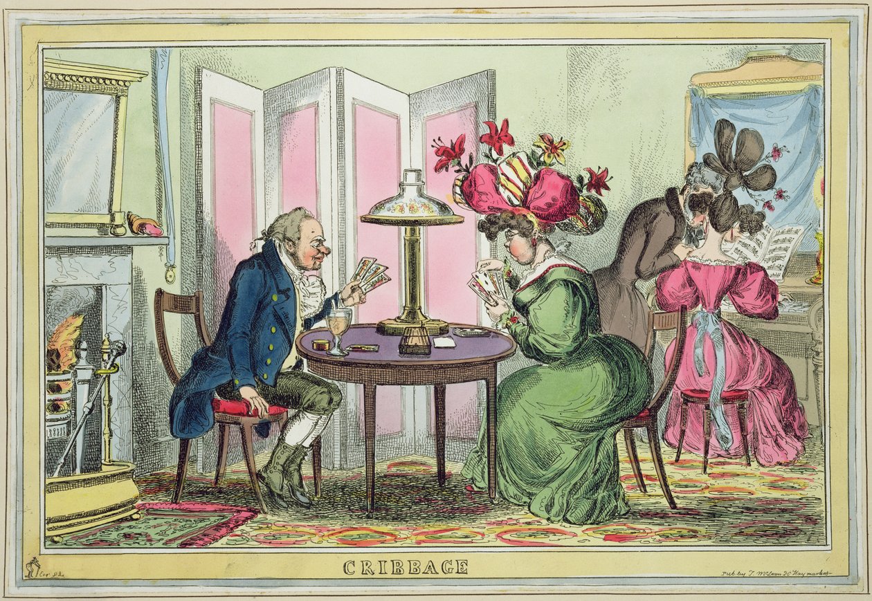 Cribbage, pubblicato da Thomas McLean, Londra da William Heath