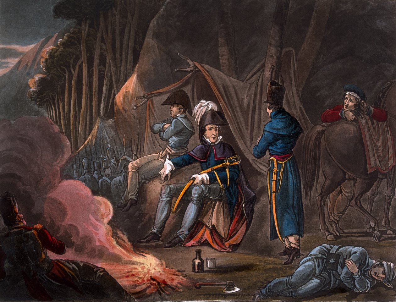 Sosta nei Pirenei a luglio 1813, inciso da J.C. Stadler, pubblicato da Thomas Tegg, 1818 da William Heath