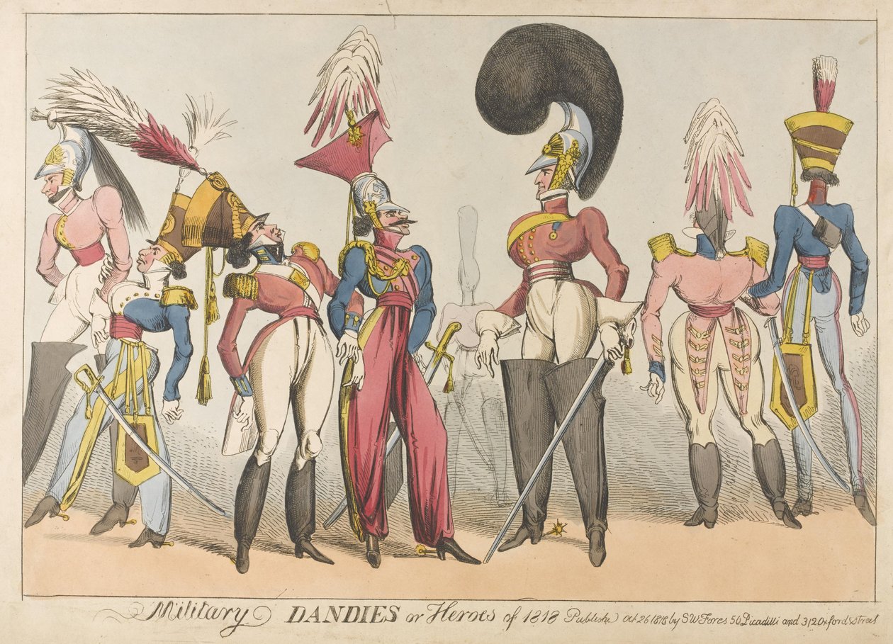 Dandy militari o eroi del 1818, 1818 da William Heath