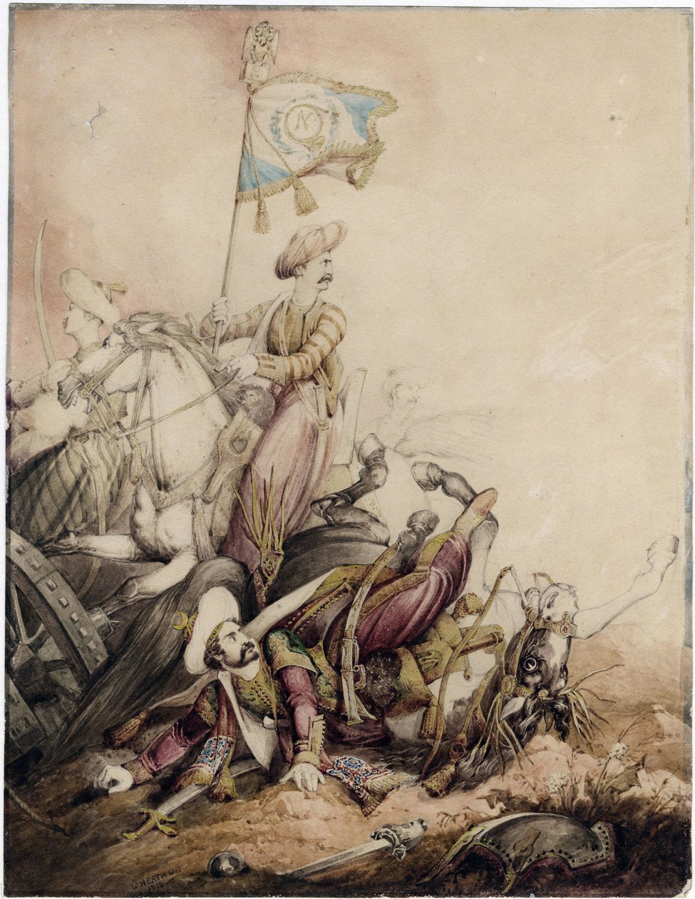 Porta stendardo mamelucco in combattimento da William Heath