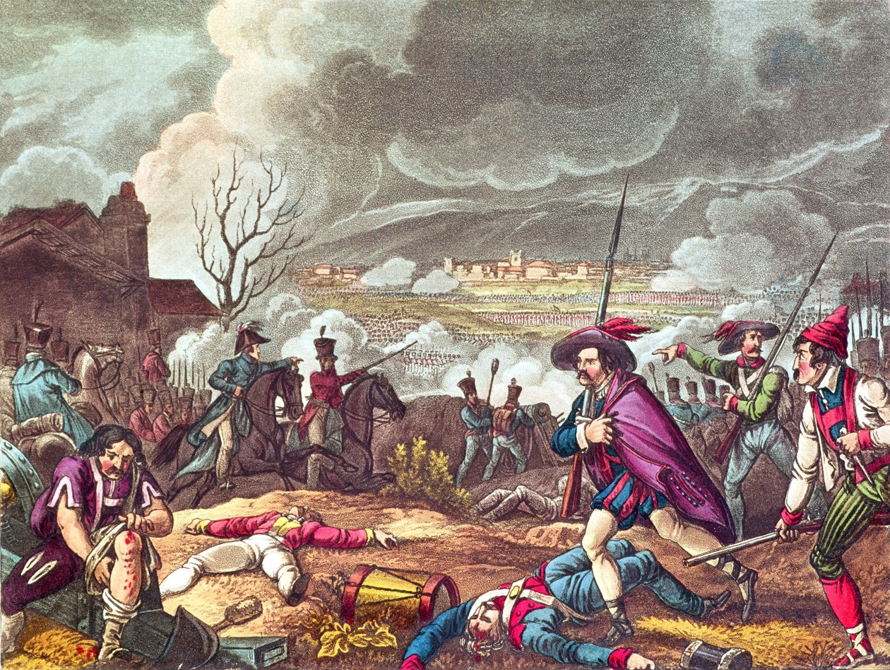 La Battaglia di Tolosa, 10 aprile 1814, inciso da J.C.Stadler da William Heath