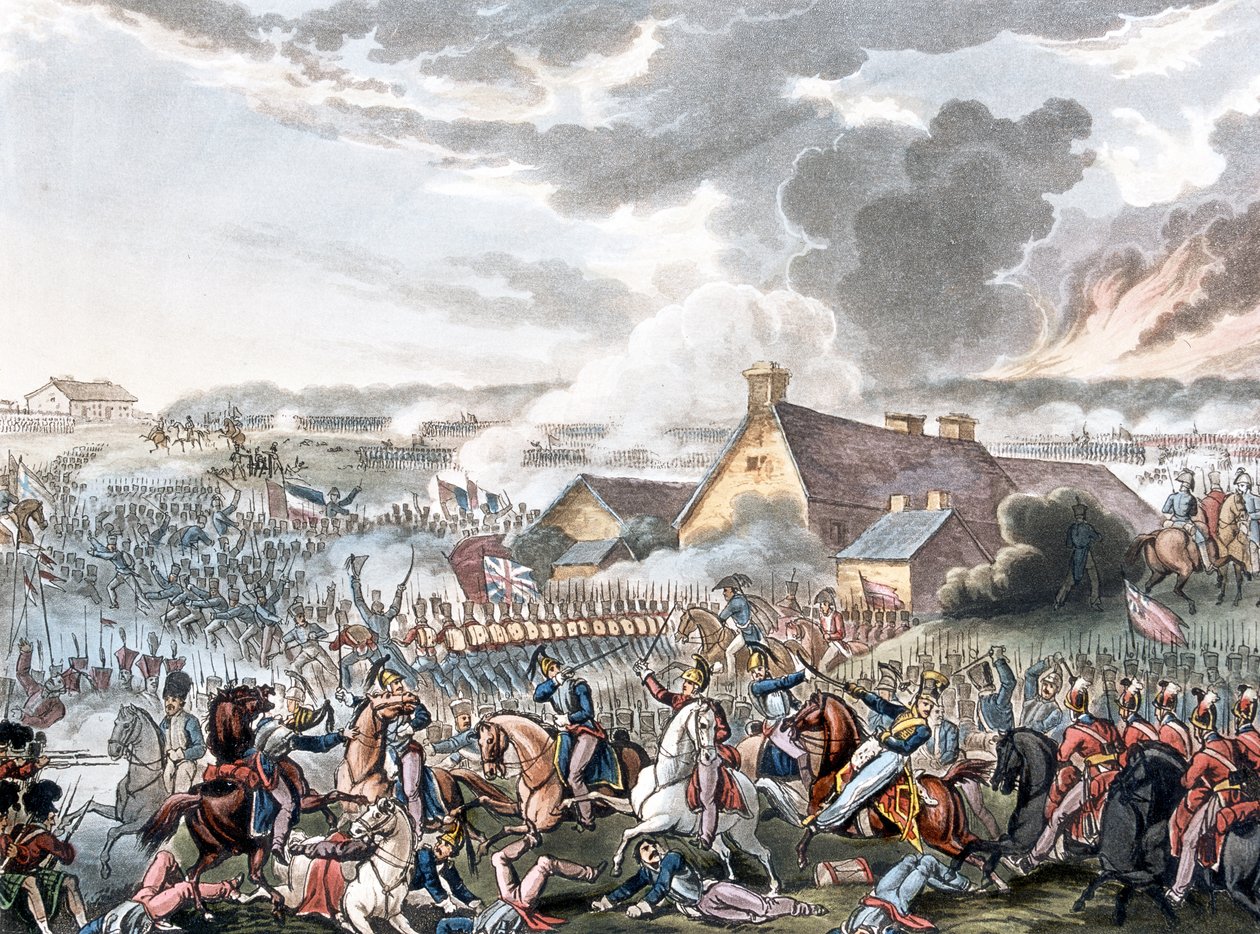 La Battaglia di Waterloo, illustrazione per un poema narrativo del Dr. Syntax, pubblicato nel 1818 da William Heath