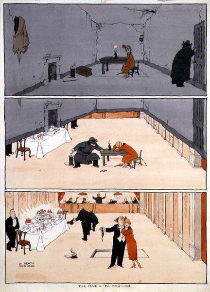 La Cameriera e il Mago da William Heath Robinson
