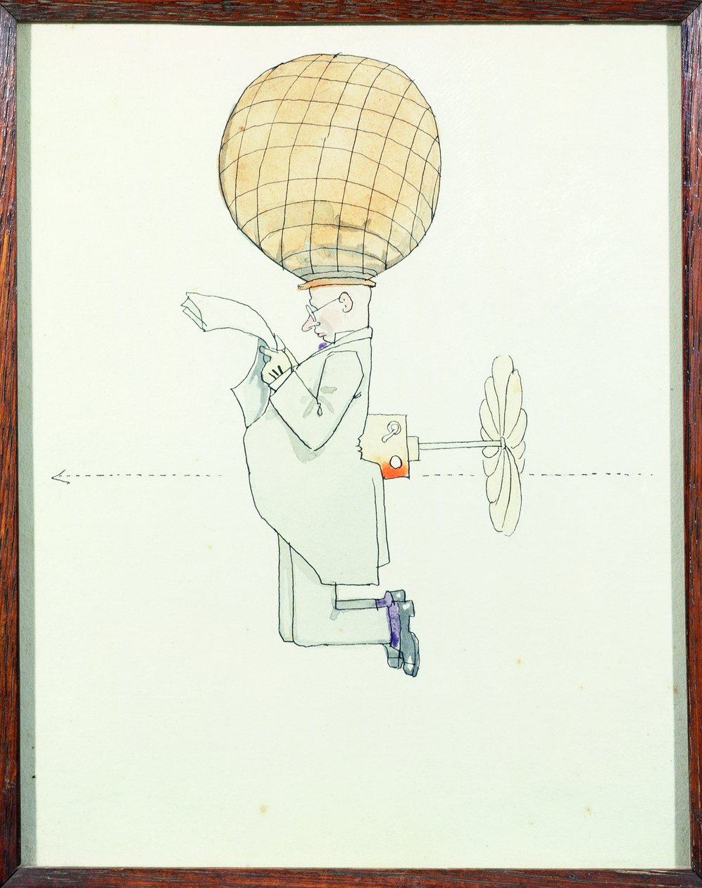Il sistema di viaggio aereo personale per gentiluomini da William Heath Robinson
