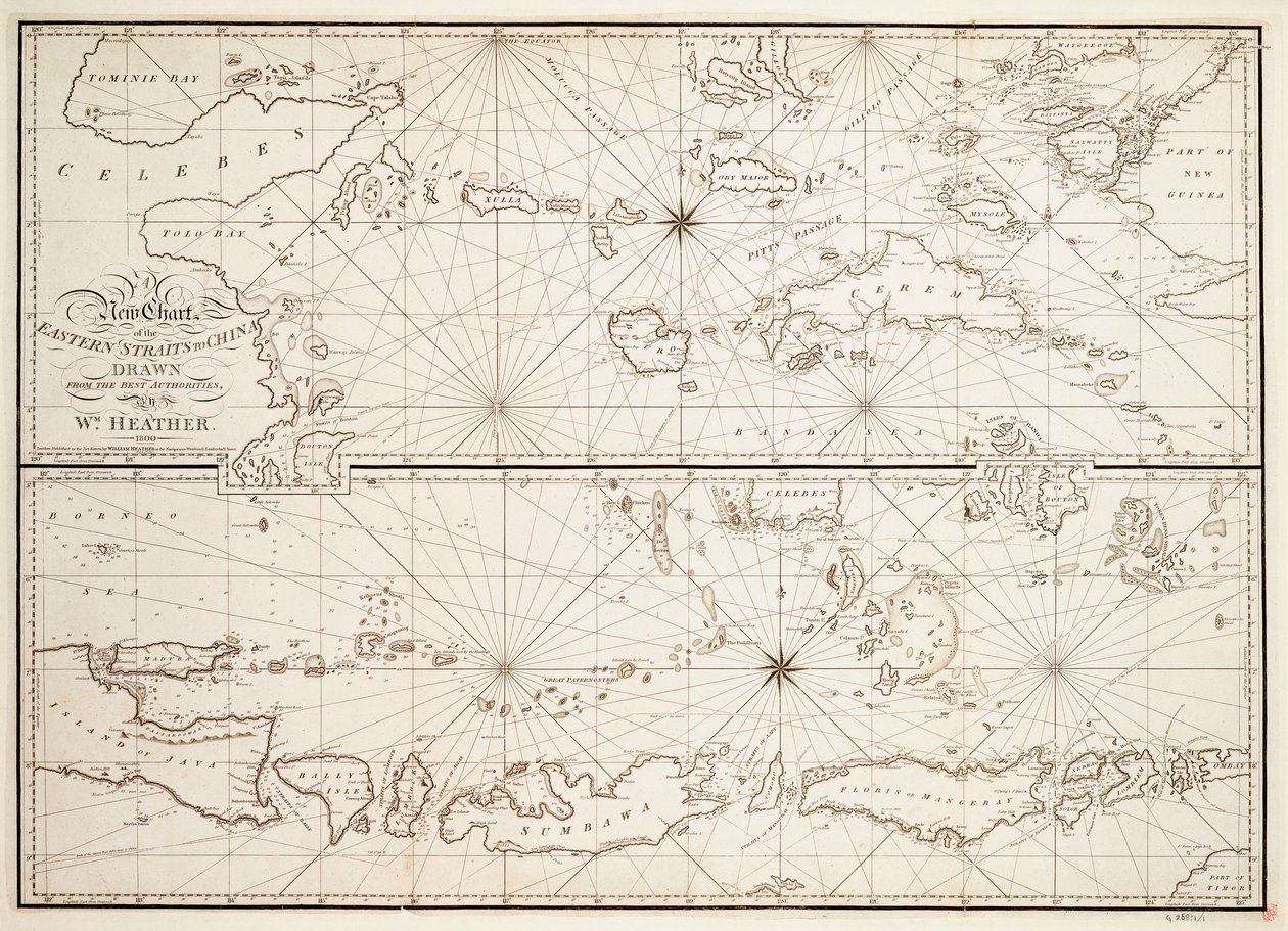 Nuova carta degli Stretti Orientali verso la Cina da William Heather