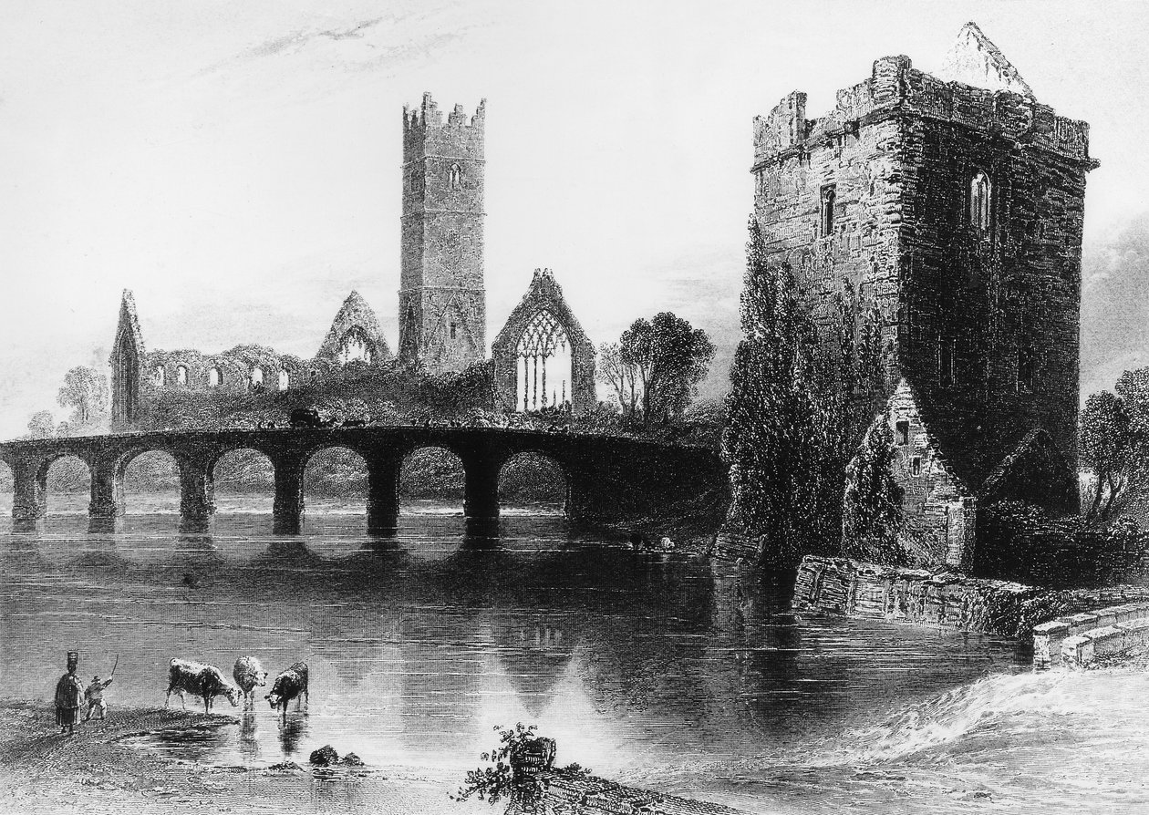 Paesaggio inglese Salone del 1843 da un dipinto di W.H. Bartlett incisione di J. Cousen da William Henry (after) Bartlett