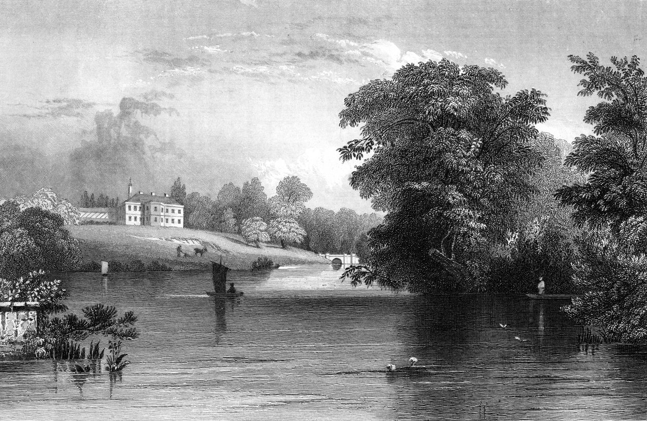 Braxted Lodge, vicino Witham, Essex, inciso da Henry Wallis, 1832 da William Henry Bartlett