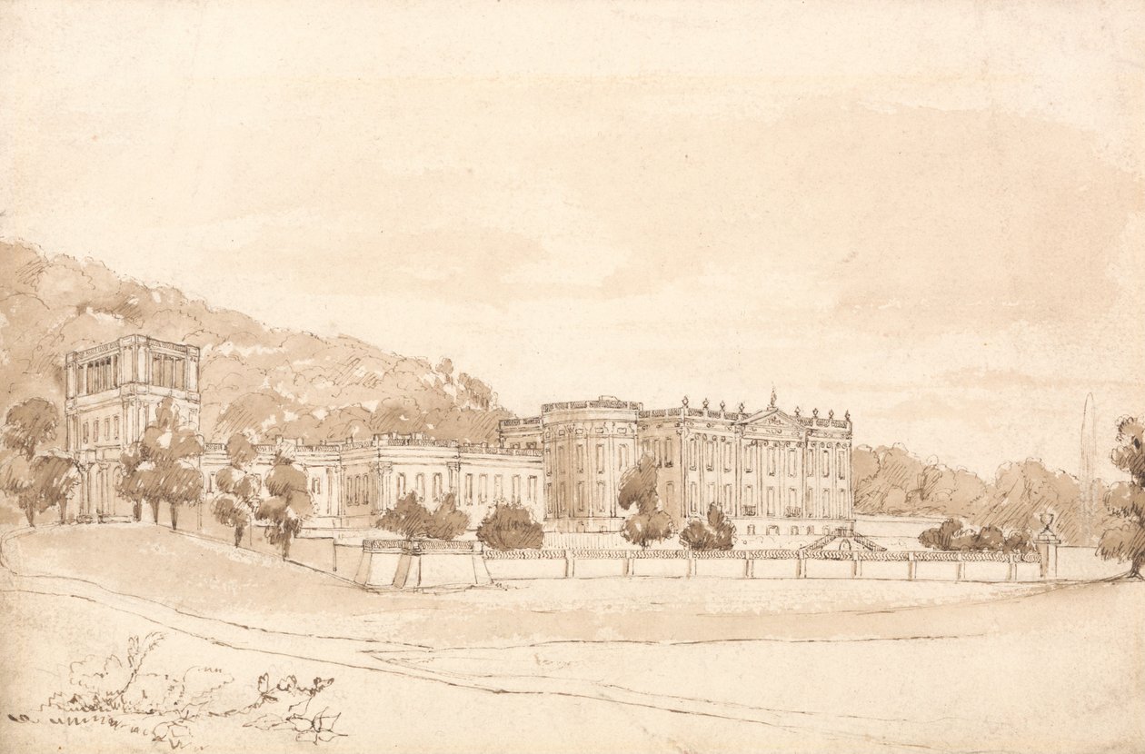 Chatsworth House, Derbyshire da William Henry Bartlett