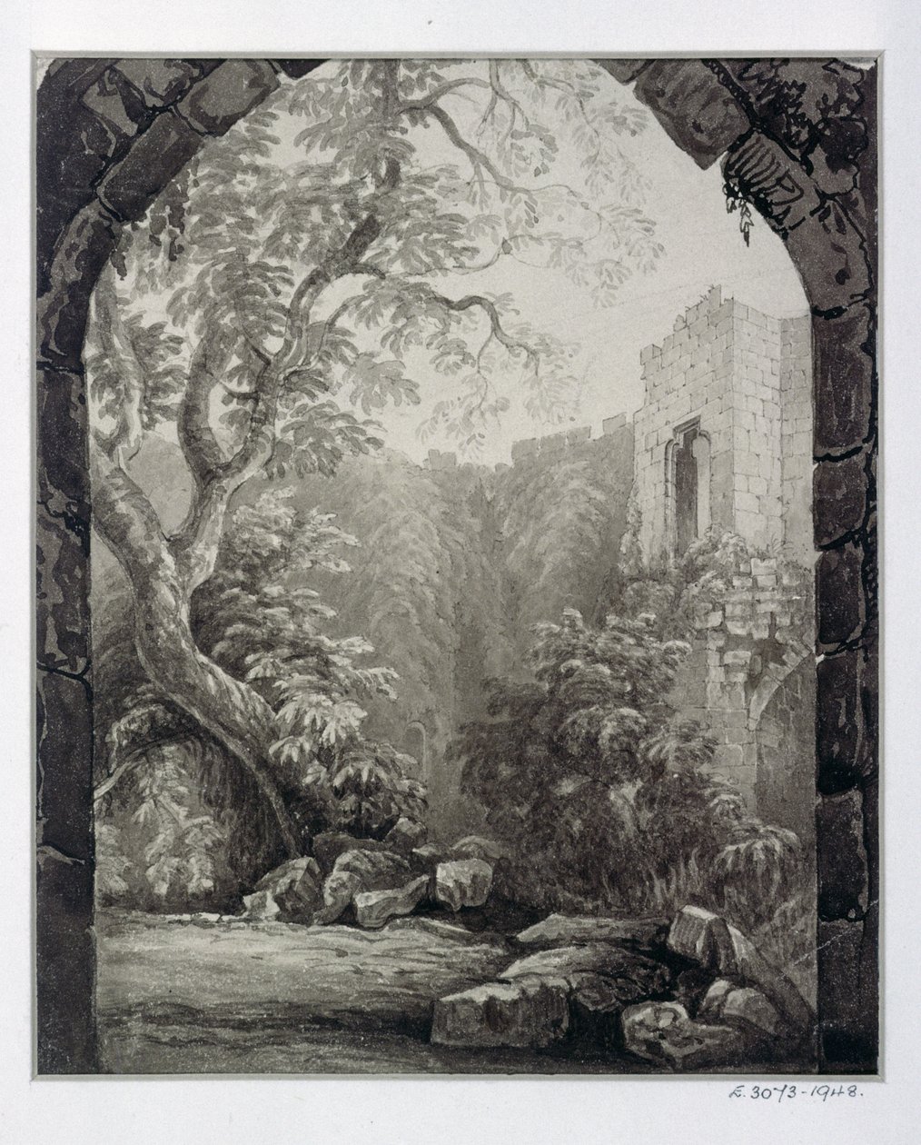 Cliffords Tower, York, Interno da William Henry Bartlett