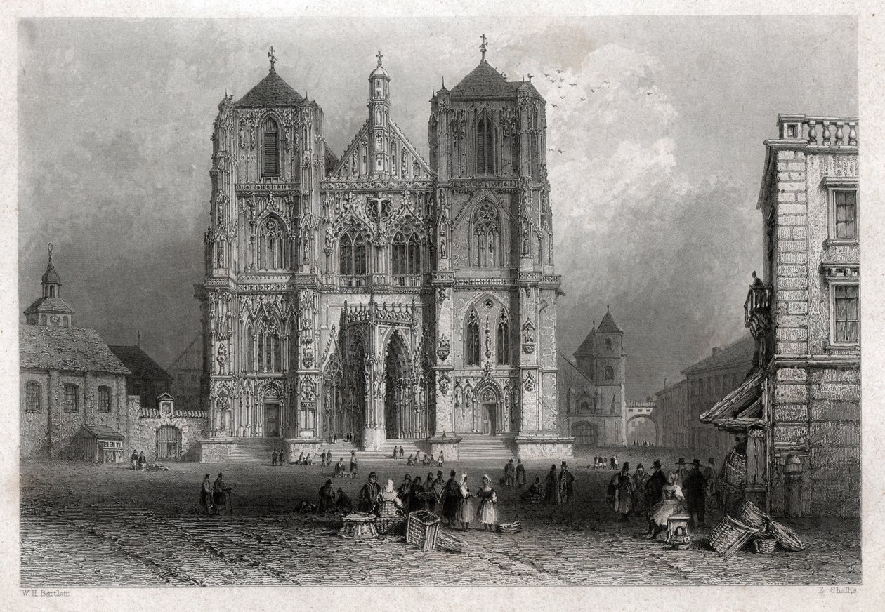 Duomo di Ratisbona (incisione) da William Henry Bartlett