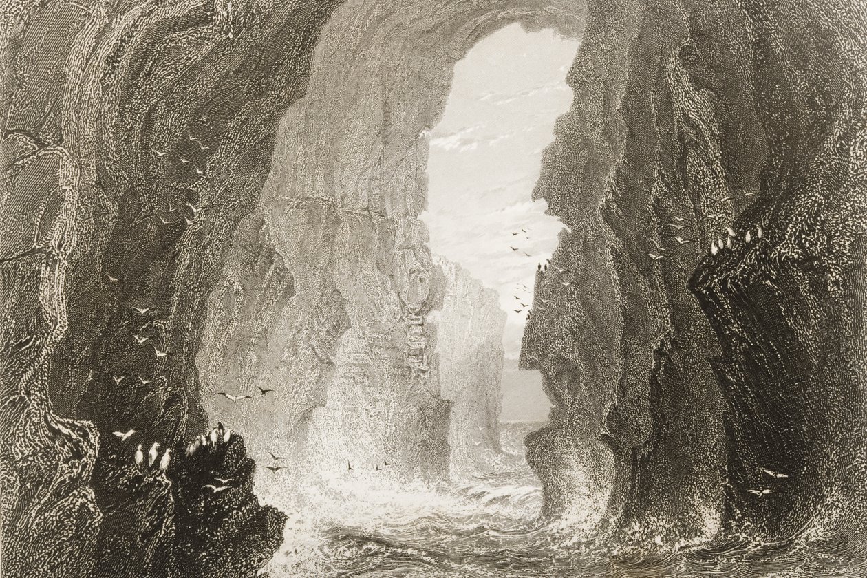 Grotta di Dunkerry, Contea di Antrim, Irlanda del Nord, da 