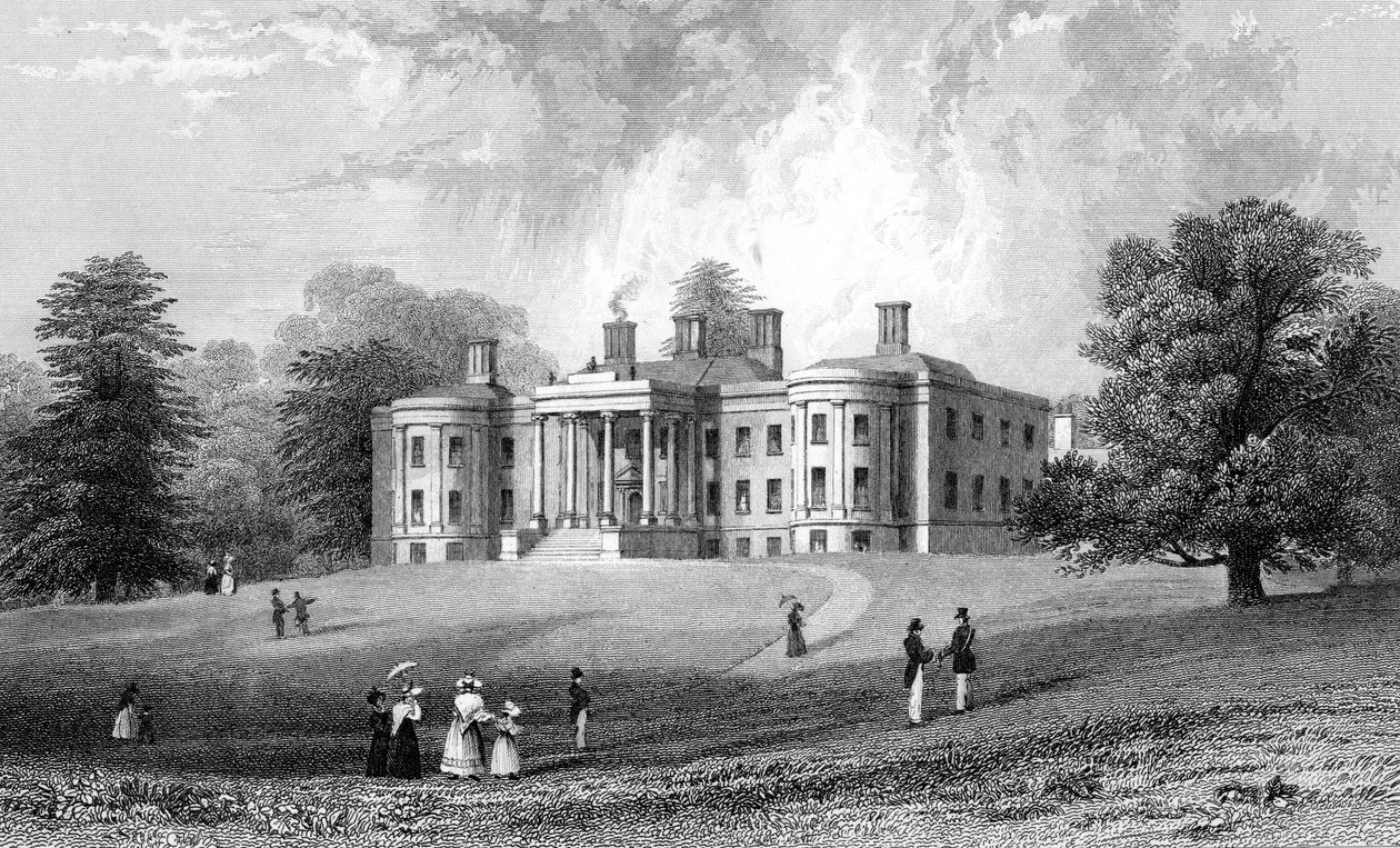 Felix Hall, Essex, inciso da Henry Adlard, 1833 da William Henry Bartlett