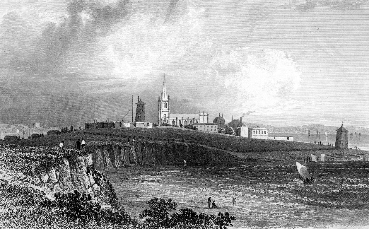 Harwich, Essex, inciso da Henry Adlard, c.1832 da William Henry Bartlett