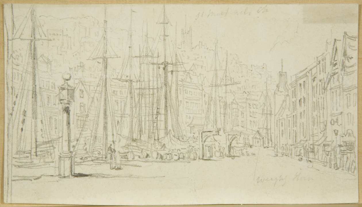 Guardando lungo Broad Quay dal Quadrante Solare da William Henry Bartlett