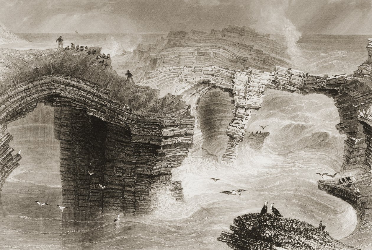 Ponti naturali vicino a Kilkee, contea di Clare, Irlanda, da 