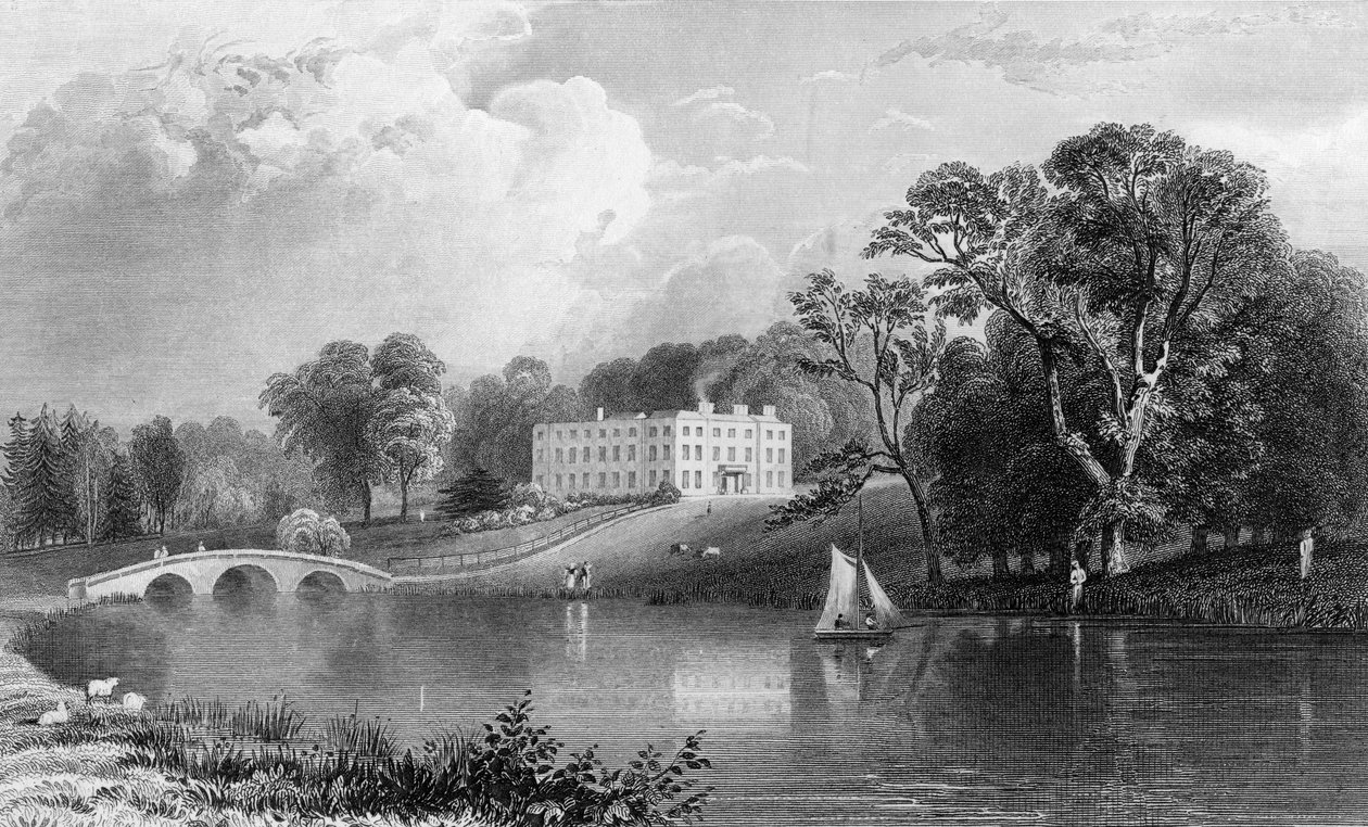 Rivenhall Place, Essex, inciso da John Carr Armytage, 1831 da William Henry Bartlett