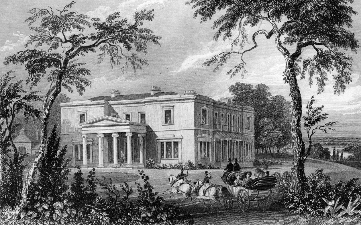 Stisted Hall, vicino a Braintree, Essex, inciso da John Carr Armytage, 1832 da William Henry Bartlett