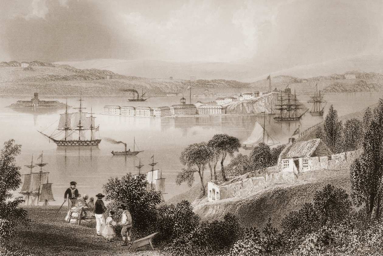 La baia di Cork (ora Cobh), contea di Cork, Irlanda, da 