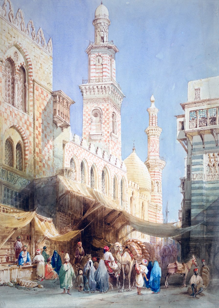 La Sharia El Gohargiyeh, Il Cairo, XIX secolo da William Henry Bartlett