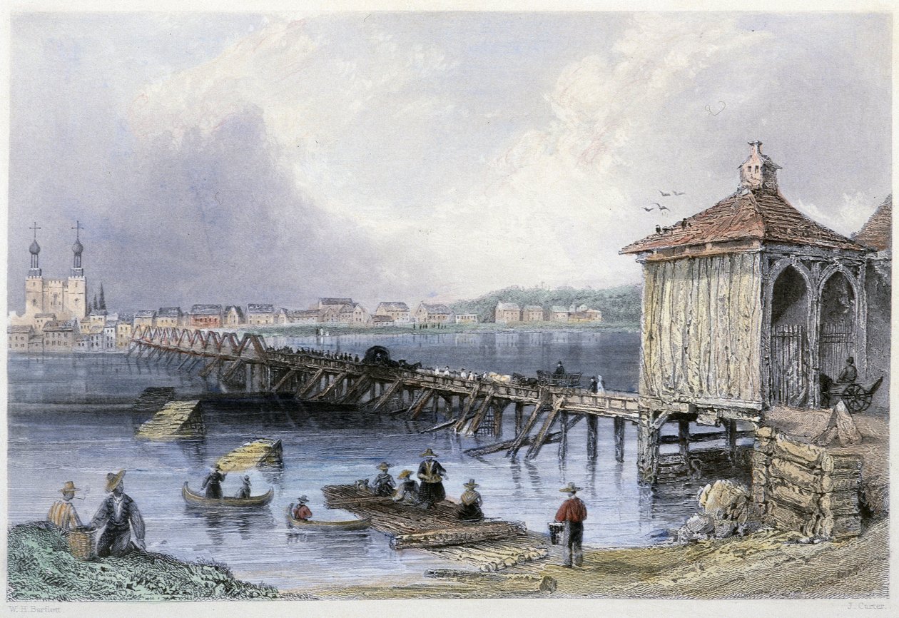 Vista di un ponte sul fiume Richelieu a St John