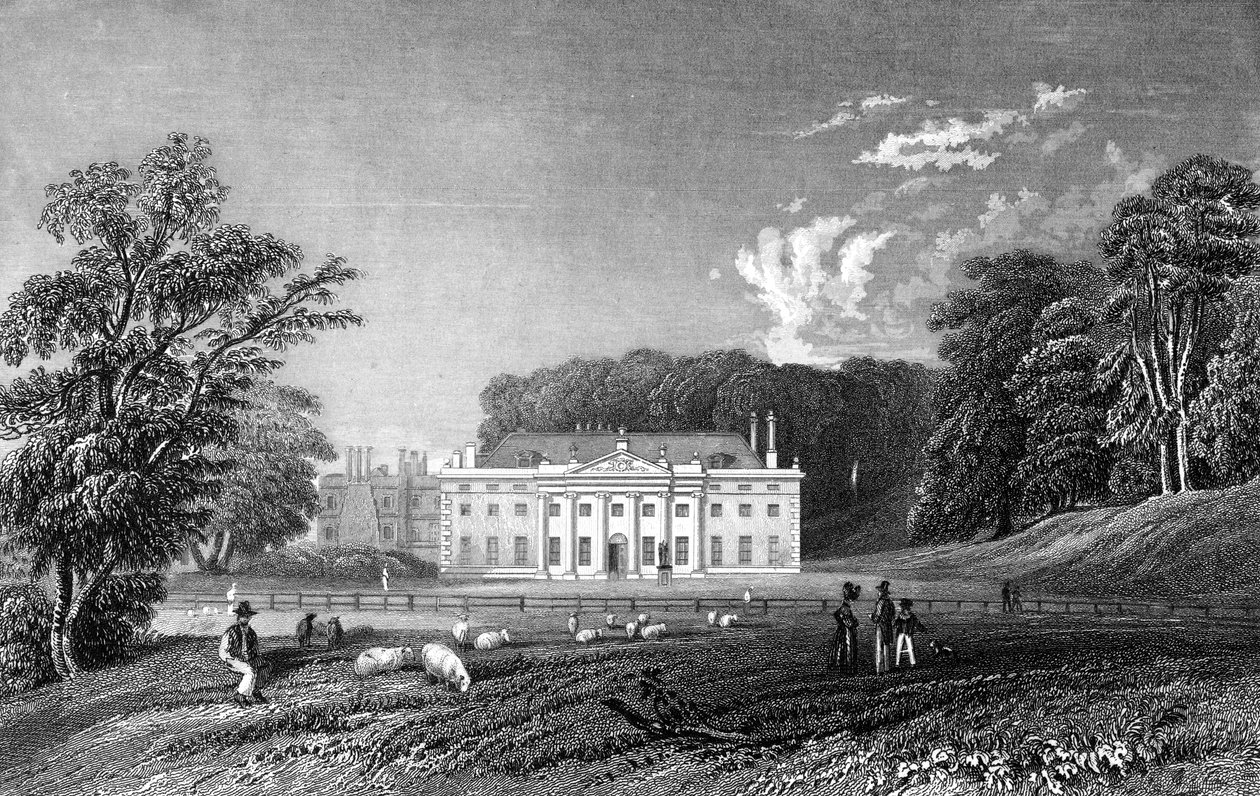 Weald Hall, Essex, inciso da John Rogers, 1833 da William Henry Bartlett