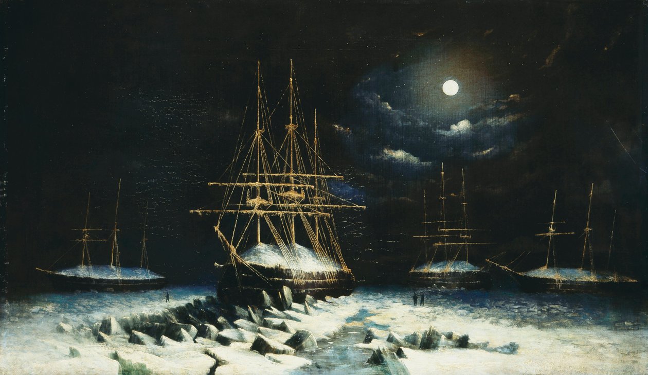 La spedizione di ricerca navale britannica Franklin: H.M.S Resolute, Assistance, Intrepid e Pioneer svernano nell