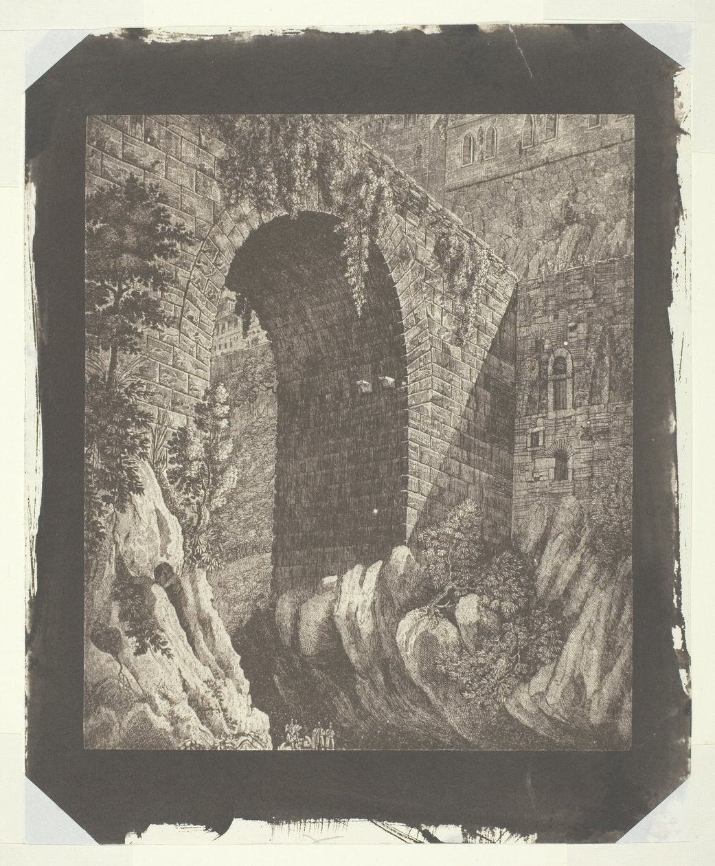 Copia di una grande stampa italiana, ridotta nella camera da William Henry Fox Talbot